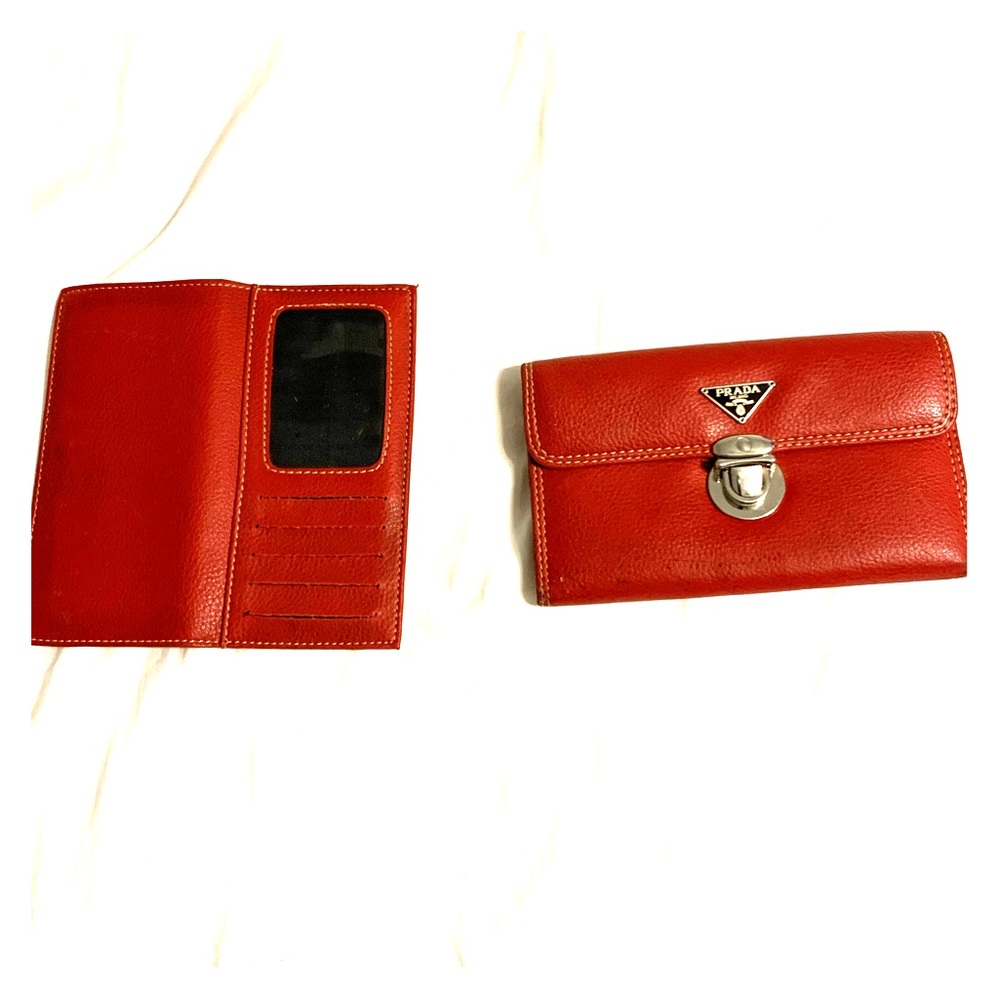 Prada Vintage Wallet Red